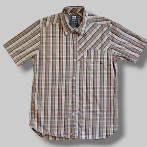 Quicksilver Men's Plaid Short Sleeve Button Down